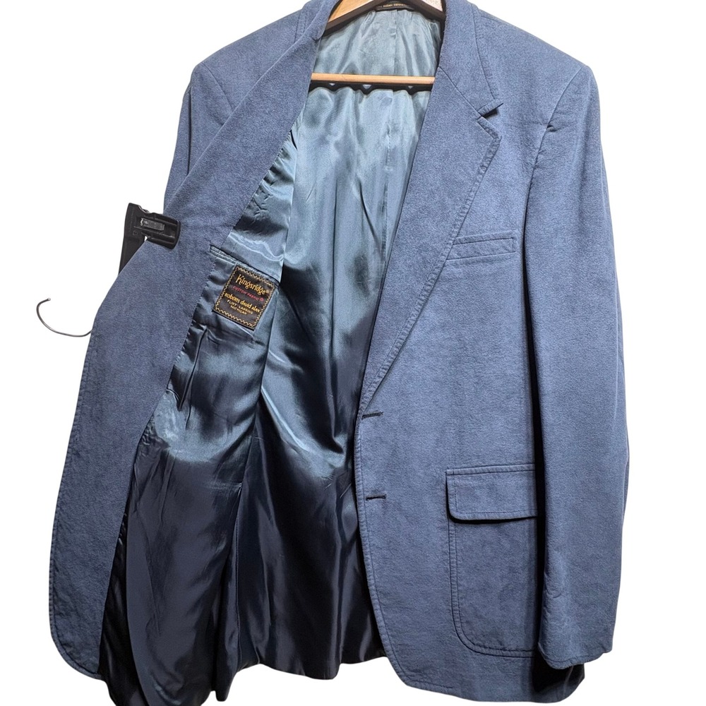 Kingsridge Blazer Mens Blue Custom Fabric Sport Coat Roberts David Alan Michigan